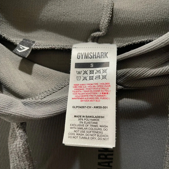 GYMSHARK pause hoodie crop charcoal size small - Picture 7 of 9